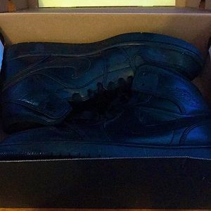 Triple black Jordan 1S/ Beaters (I tried to clean them the best I could)